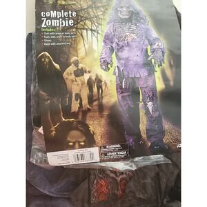 Complete Zombie Costume Boy XL (14-16) NEW Shirt Pants Gloves Mask Wig